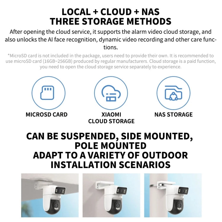 Xiaomi CW500 Dual Camera 8MP Outdoor IP66 Waterproof Support AI Detection Two-Way Voice WiFi Camera, US Plug Xiaomi CW500 Dual Camera 8MP Outdoor IP66 Waterproof Support AI Detection Two-Way Voice WiFi Camera, US Plug